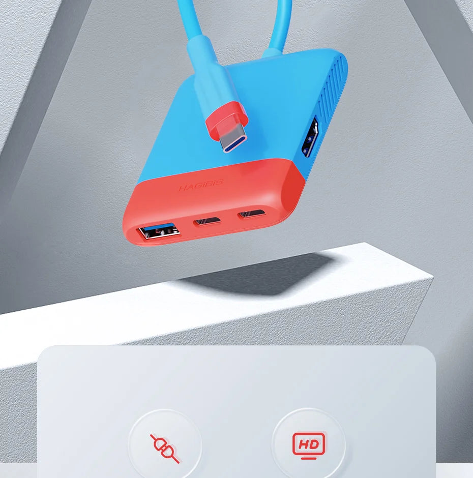 Hagibis Switch Video Capture Card Portable TV Dock For Nintendo Switch/OLED Live Streaming Gaming Laptop Docking Station MS2130