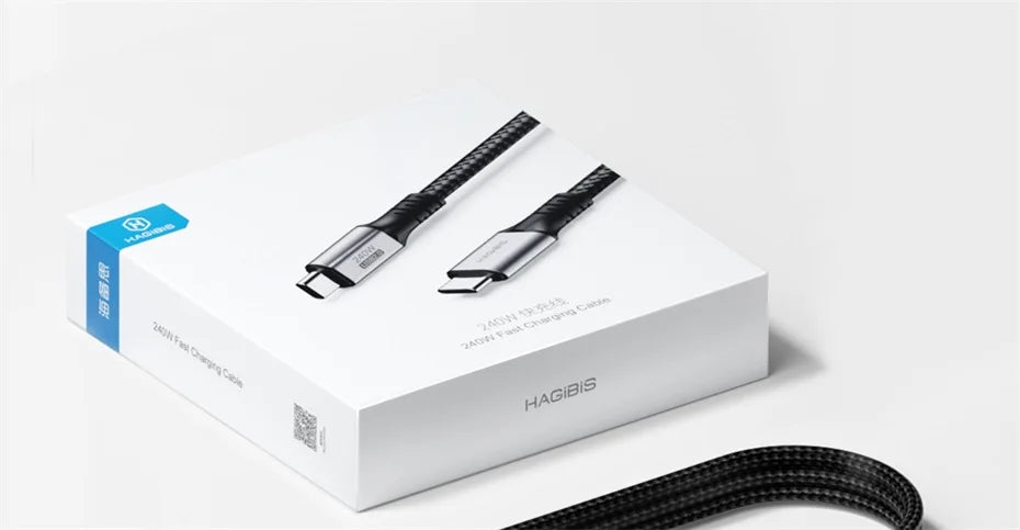 Hagibis 240W USB Type C Cable PD 3.1 Fast Charging Type C to Type C line for MacBook Pro Air PS4/5 iPhone 17 Switch iPad Samsung