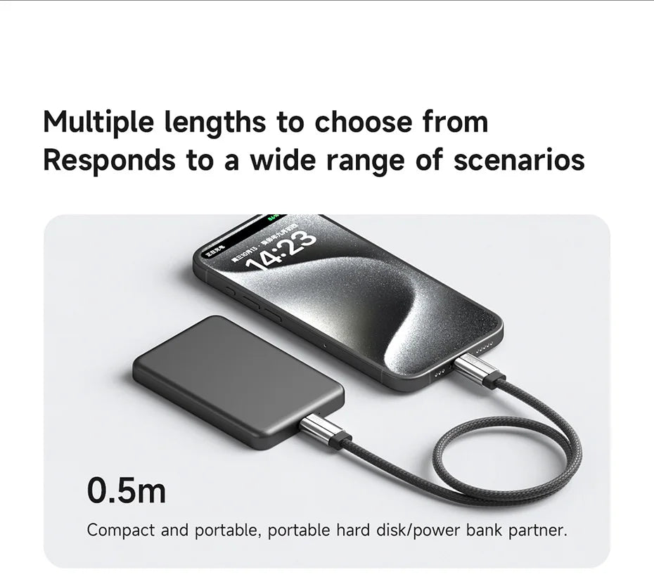 Hagibis USB C to USB C Full Function Cable Super Soft USB4 80Gbps 8K 240W Fast Charging Cord for Thunderbolt 4/5 iPhone Laptop - Intechlegent