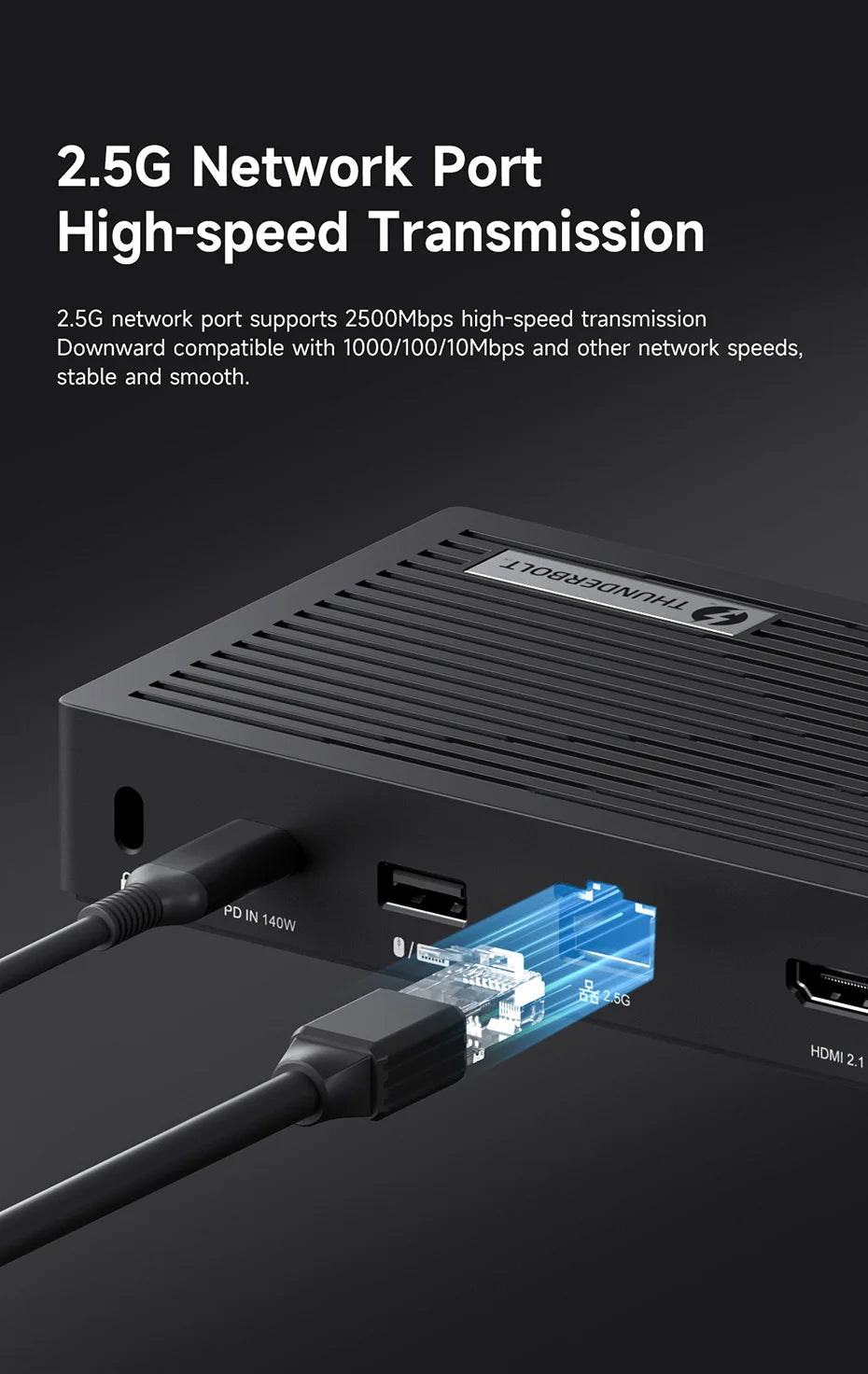 Hagibis Thunderbolt 4 Hub with Dual Monitor 8K/4K Display Dock 40Gbps Docking Station Thunderbolt Certified for Macbook Windows