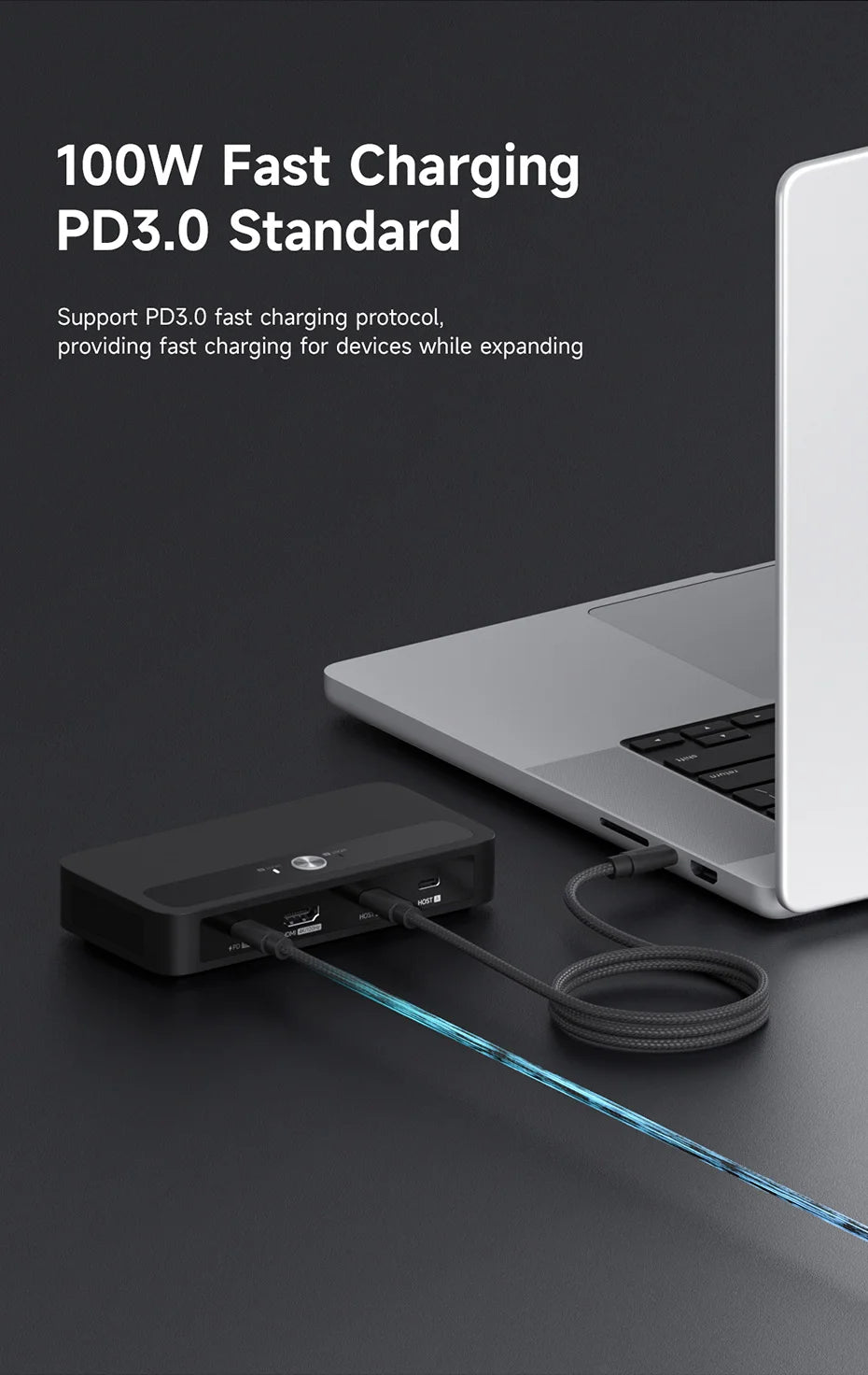 Hagibis USB C KVM Switch 1 Monitor 2 Computers 4K HDMI KVM Switches USB Hub PD for Sharing One Monitor Keyboard Mouse Printer
