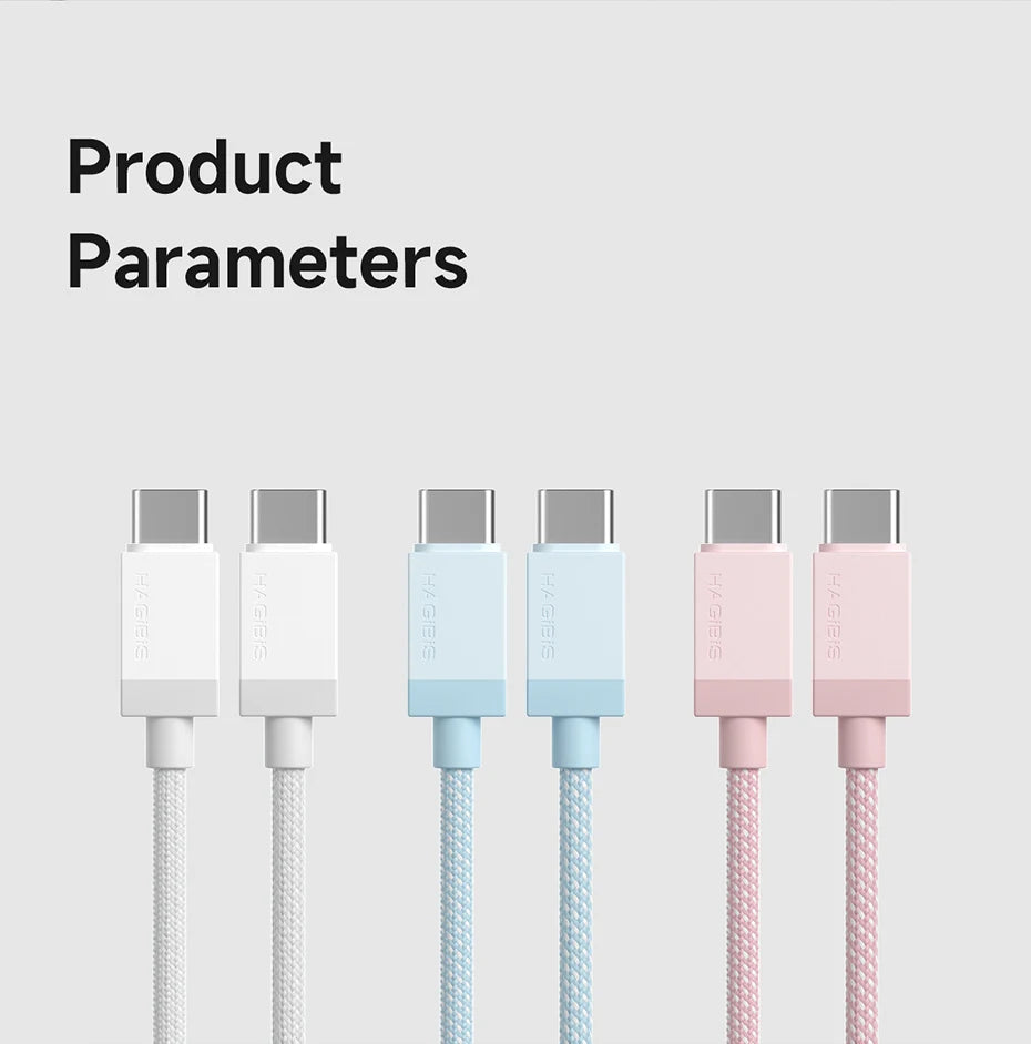Hagibis USB C Cable 60W C to C Charger Cable Type-c Fast Charging Cord for MacBook Pro Air iPad iPhone 16 Samsung Pixel Tablet - Intechlegent