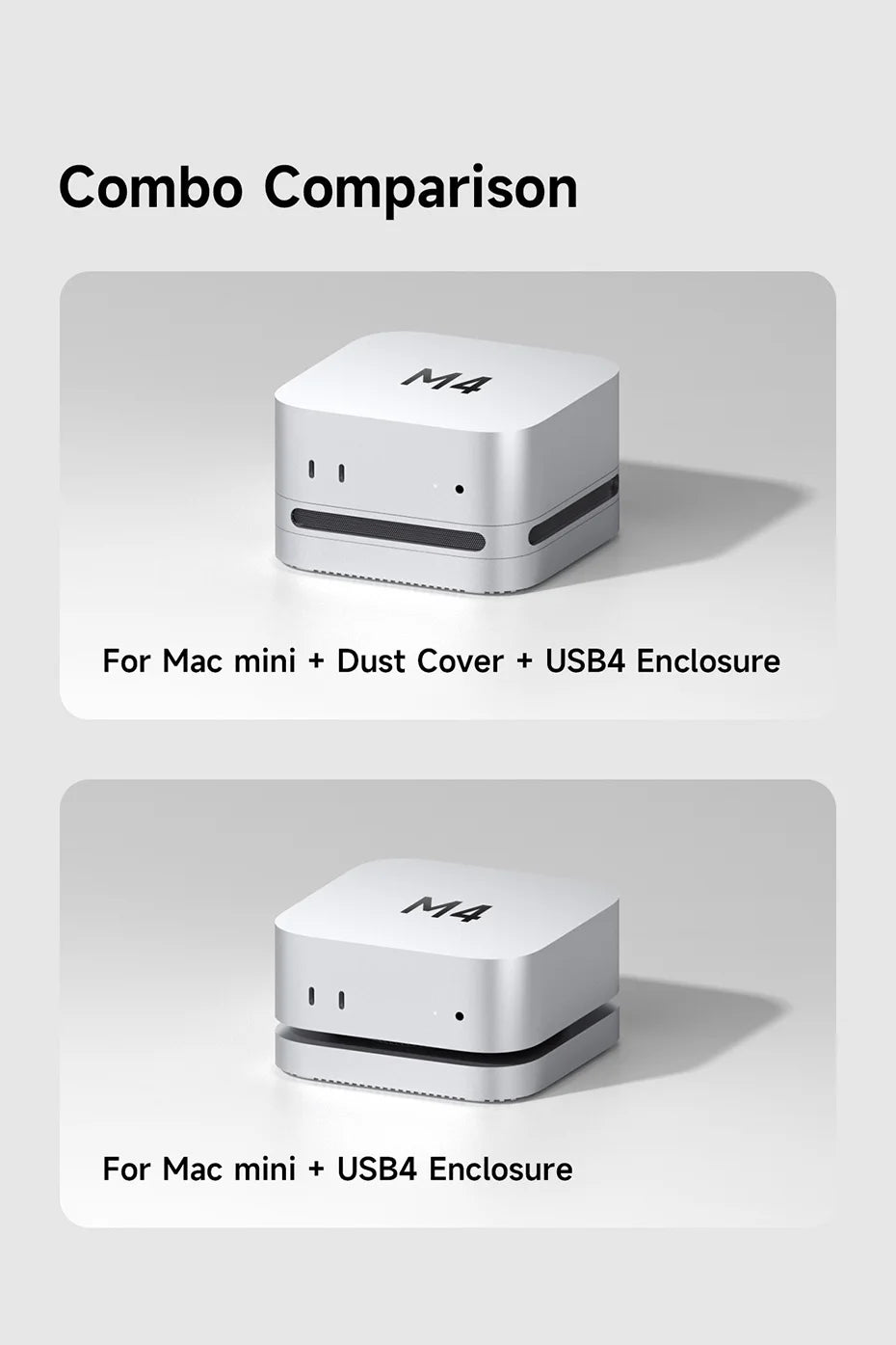 Hagibis USB4 Hard Drive Enclosure 40Gbps M.2 NVMe SSD Case for Mac mini M4/M4 Pro Compatible with Thunderbolt 5/4 External SSD - Intechlegent