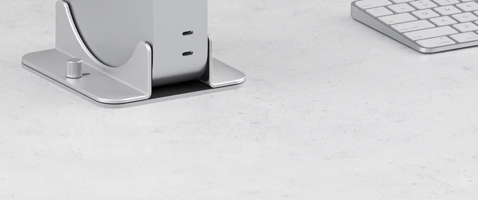 Hagibis Vertical Stand for Mac Mini M4/M4 Pro Aluminum Alloy Laptop Desktop Stand Anti-Slip Adjustable Holder For New Mac mini