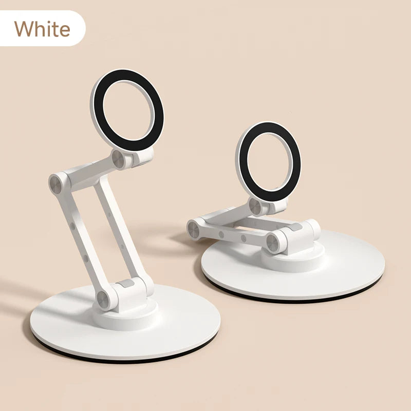Hagibis Magnetic Phone Stand for MagSafe 360° Rotation Foldable Desk Phone Holder Height Adjustable for iPhone 17 Pro Max 16 15