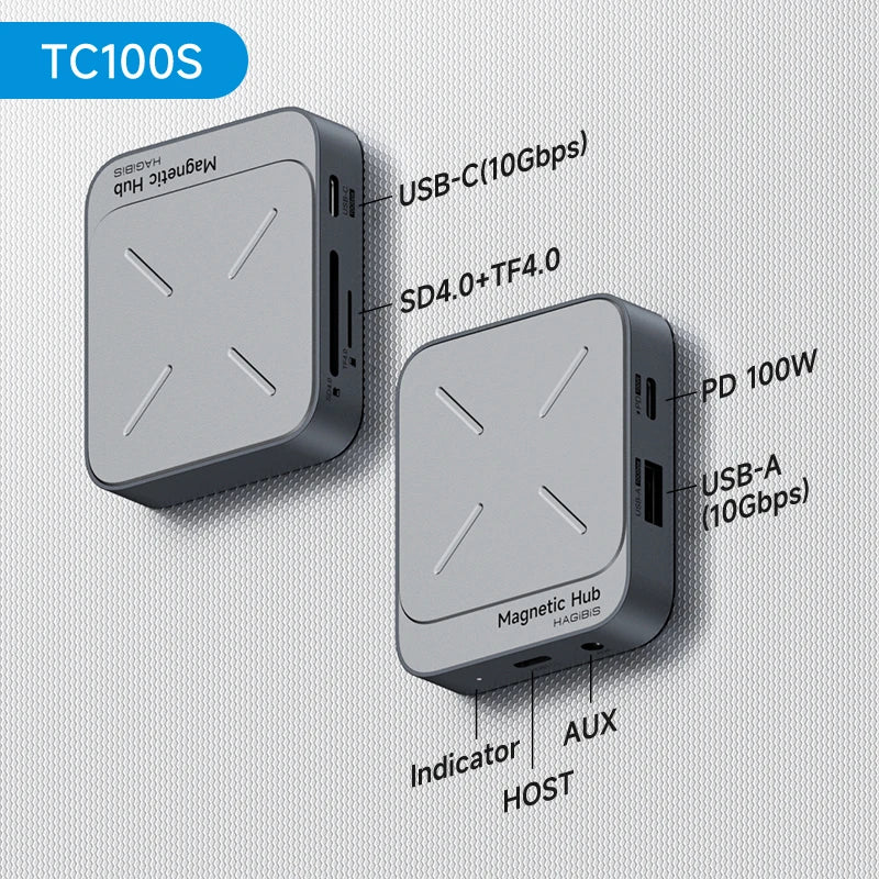 Hagibis Magnetic Card Reader SD4.0 312MB/s USB-C to SD MicroSD TF Memory Card Magnet HUB UHS-II for Laptop Phone Macbook Camera - Intechlegent