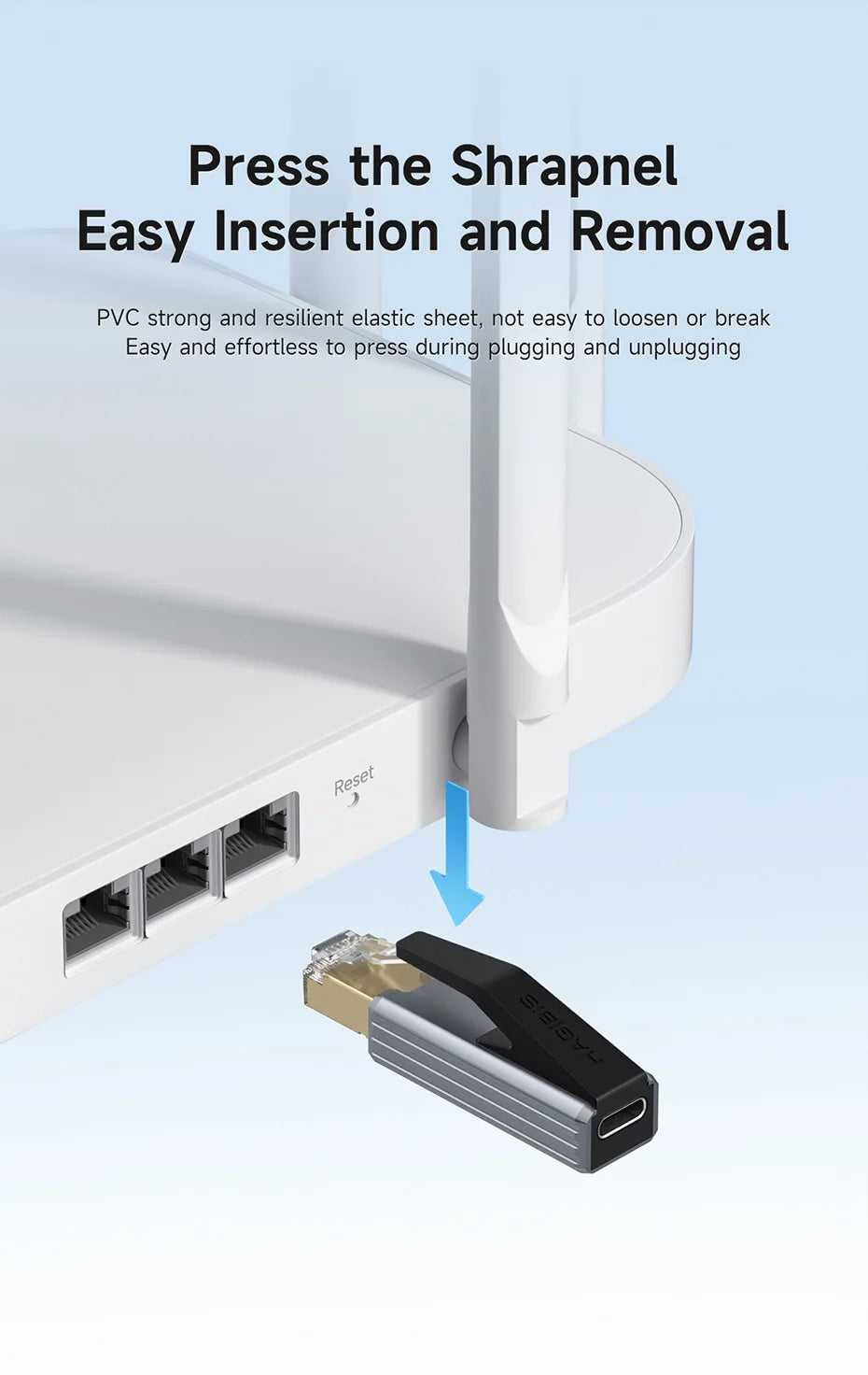Hagibis USB C to Ethernet Adapter 1Gbps Gigabit USB C Female to RJ45 Male Network Converter for MacBook Pro iPhone 16  iPad XPS