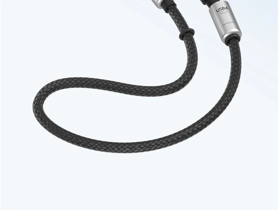 Hagibis USB4 Phone Lanyard Cable Portable USB C to Type-C Wrist Lanyard Cable 240W 80Gbps for Thunderbolt 4/5 iPhone 16 Pro SSD - Intechlegent