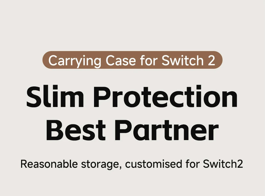 Hagibis Portable Carrying Case for Switch 2 Traveling Bag Hard Shell NS Accessories Protective Cover with 10 Games Cartridges