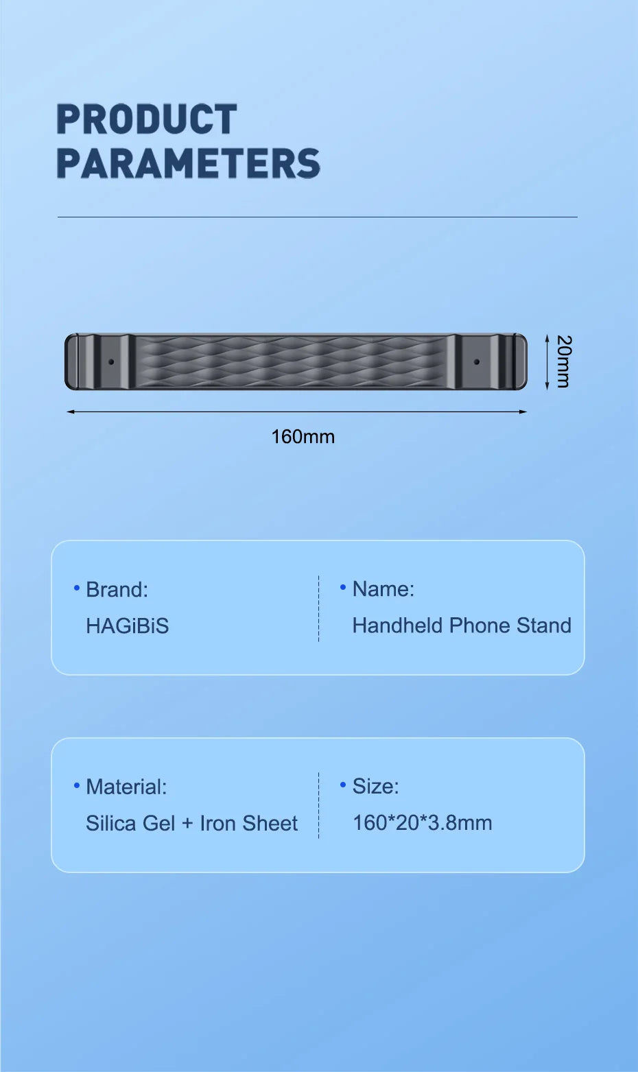 Hagibis Phone Grip Strap Stand Cell Phone Wristband Finger Holder Portable Universal Foldable Kickstand for Most Smartphones - Intechlegent