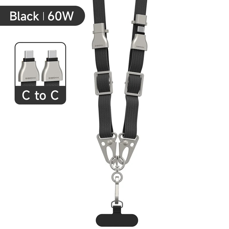 Hagibis Universal Phone Lanyard USB C to USB C Cable Phone Strap Anti-loss C to C Cord for iPhone 16 Pro Max Camera Sony Fuji - Intechlegent