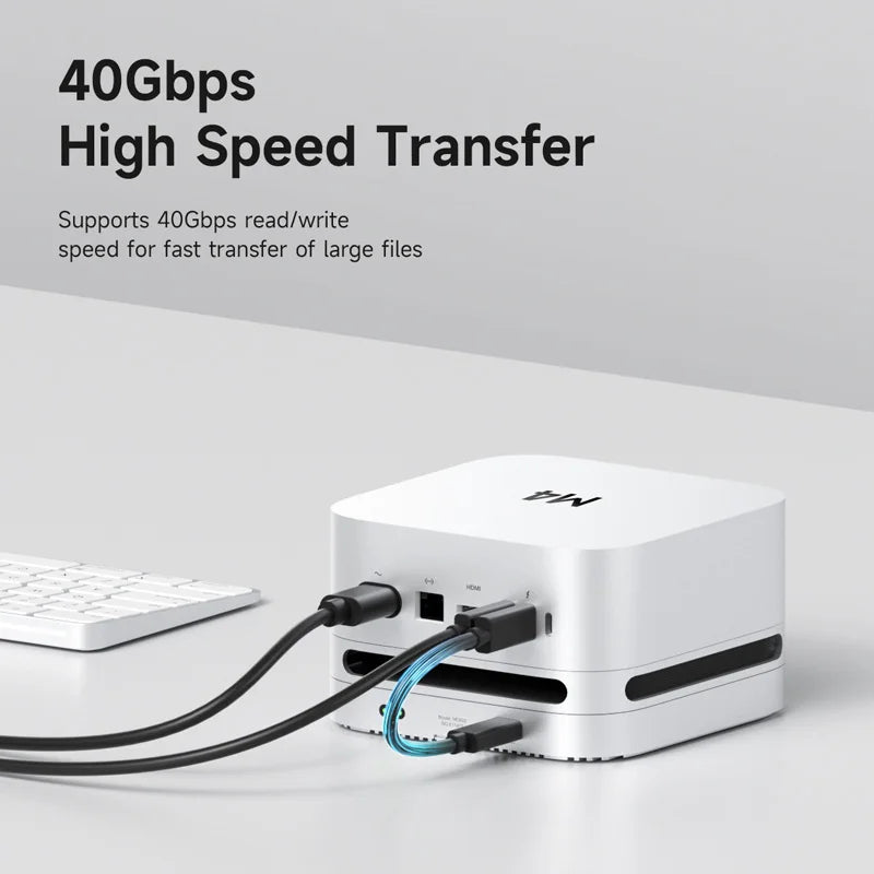 Hagibis USB4 Hard Drive Enclosure 40Gbps M.2 NVMe SSD Case for Mac mini M4/M4 Pro Compatible with Thunderbolt 5/4 External SSD - Intechlegent