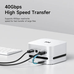 Hagibis USB4 Hard Drive Enclosure 40Gbps M.2 NVMe SSD Case for Mac mini M4/M4 Pro Compatible with Thunderbolt 5/4 External SSD - Intechlegent