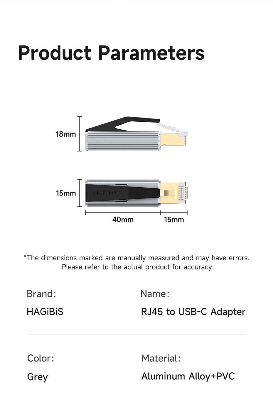 Hagibis USB C to Ethernet Adapter 1Gbps Gigabit USB C Female to RJ45 Male Network Converter for MacBook Pro iPhone 16  iPad XPS