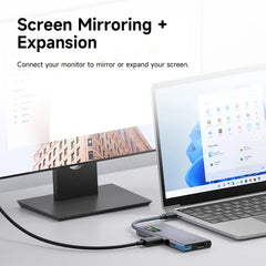 Hagibis USB C Hub With LCD Display Type C Multiport Adapter 4K HDMI-Compatible 100W PD Gigabit Ethernet For Macbook Pro iPad HP - Intechlegent
