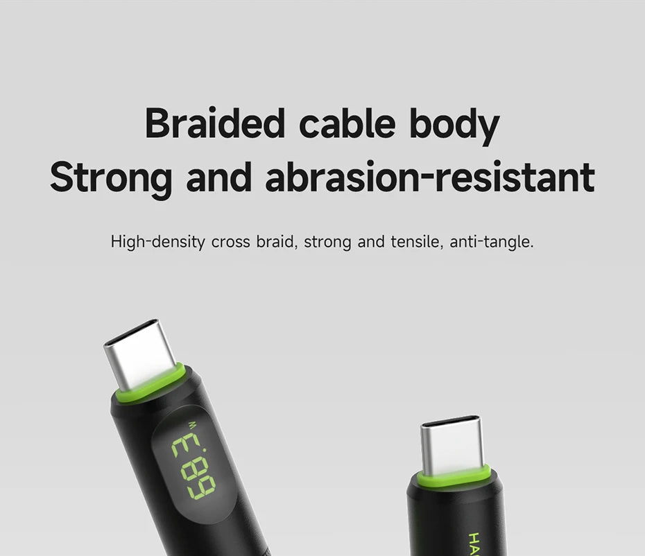 Hagibis USB C Fast Charger Cable With LED Display PD 240W 40Gbps Video Cord Compatible with Thunderbolt 4/3 For iPhone 16 Laptop - Intechlegent