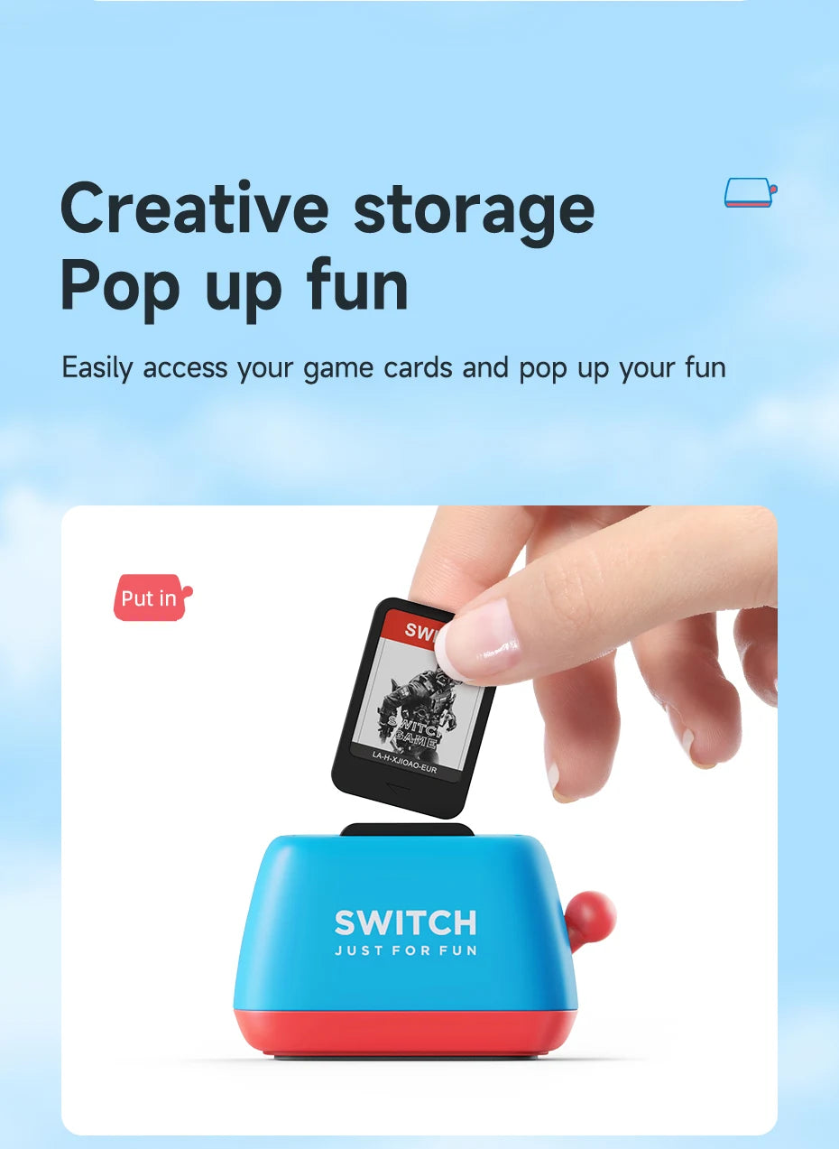 Hagibis Switch Game Card Case for Nintendo Switch Lite/ OLED Toaster Storage Holder Cute Portable Creativity Protective cover
