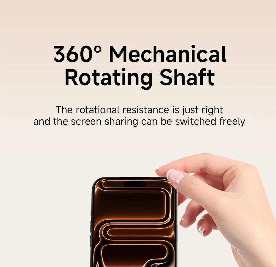 Hagibis Magnetic Phone Stand for MagSafe 360° Rotation Foldable Desk Phone Holder Height Adjustable for iPhone 17 Pro Max 16 15