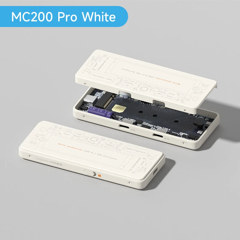 Hagibis M.2 NVMe SSD Enclosure Write Protect USB C 3.2 Gen2 to NVMe PCI-E M.2 SSD Case With 100W PD for iPhone 16 15 Pro MacBook - Intechlegent