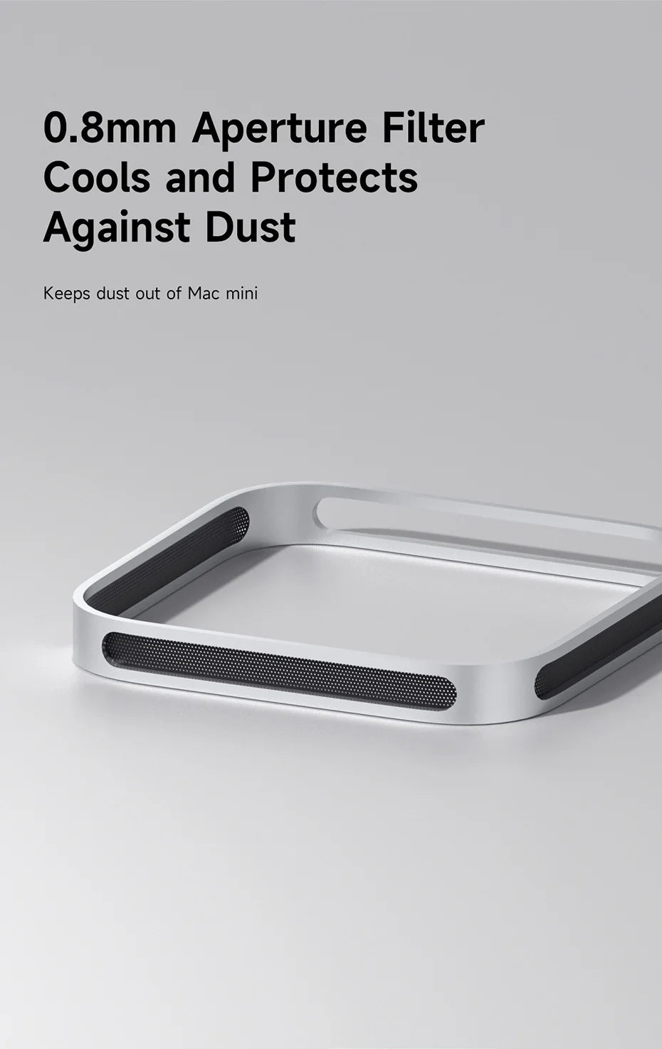 Hagibis Desktop Stand for Mac mini M4/M4 Pro 2024 Dustproof Base Heat Dissipation Bracket Aluminum Alloy Cooling Holder Dock