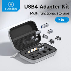 Hagibis Multi USB C Adapter Kit Short USB4 Fast Charging Cable Set Storage Box USB to Type-c Compatible with Thunderbolt 4/3 - Intechlegent