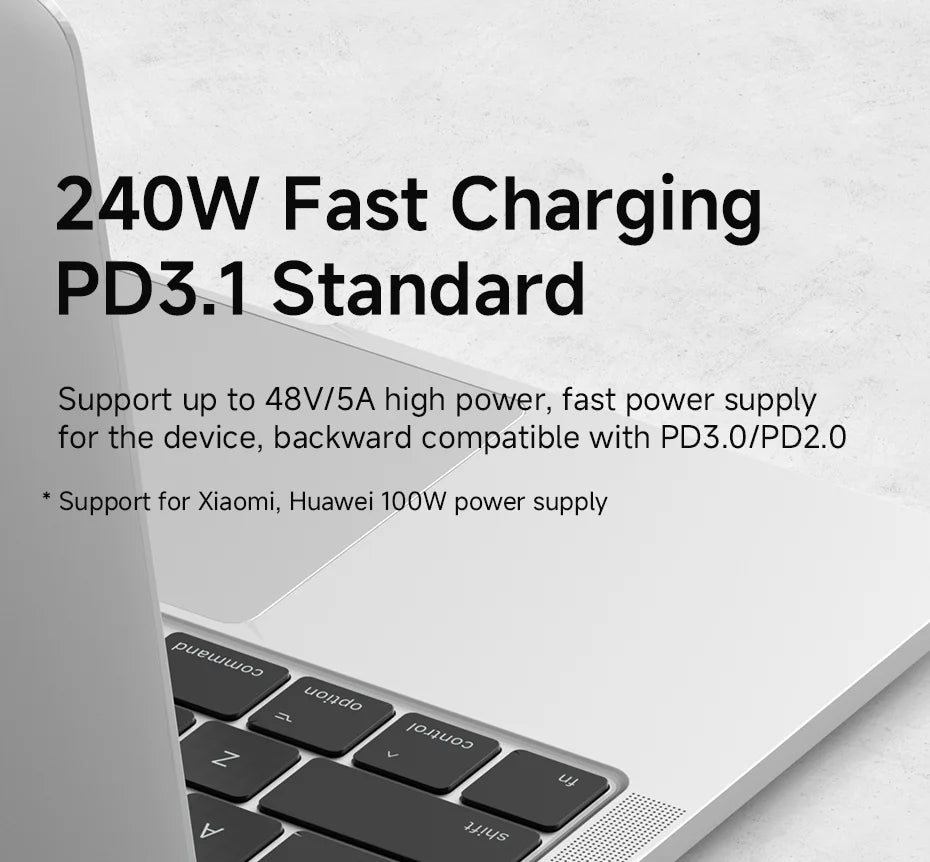 Hagibis Short USB C to USB C Full Function Cable USB4 V2 Date Cable 80Gbps 8K PD 240W Cord for Thunderbolt 4/5 iPhone Laptop SSD - Intechlegent