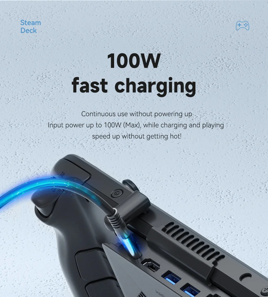 Hagibis 6 in 1 Steam Deck Docking Station Dock Holder Hub OLED USB C to RJ45 4K60HZ HDMI Fast Charging Base Handheld Accessories