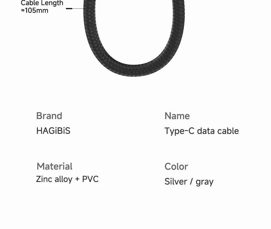 Hagibis USB4 Cable Portable Keychain Short C to C Cable Lanyard Type-C Cable 240W 80Gbps for Thunderbolt 4/5 iPhone 16 Pro SSD - Intechlegent