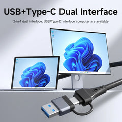 Hagibis Wireless HDMI-compatible Transmitter and Receiver Kit Type-C USB Dual Plug Extender TV Dongle for HD Display Projector - Intechlegent