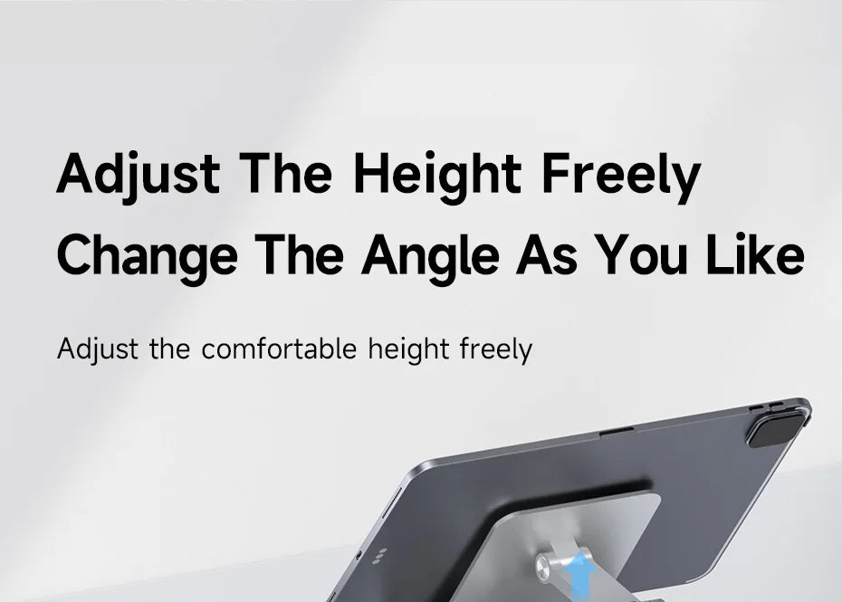 Hagibis Desktop Stand for iPad Pro/Air Mac mini M4/M4 Pro Storage Metal Holder 360° Adjustable Foldable Multifunction Bracket