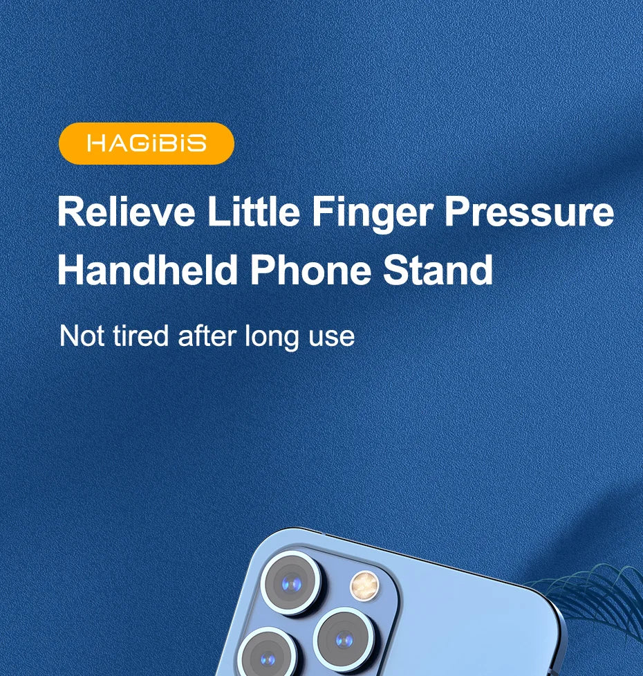 Hagibis Phone Grip Strap Stand Cell Phone Wristband Finger Holder Portable Universal Foldable Kickstand for Most Smartphones - Intechlegent