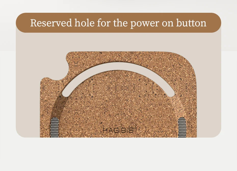 Hagibis Desktop Stand for Mac mini M4/M4 Pro 2024 Dustproof Coffee Cork Bracket Base Heat Dissipation Holder Cooling Accessories
