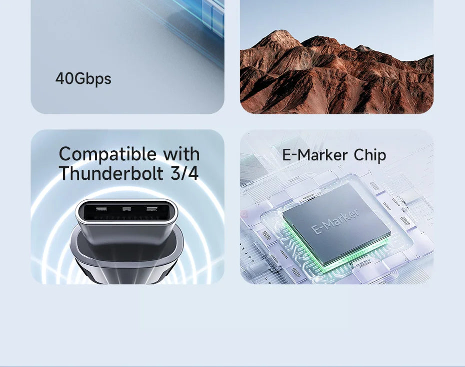 Hagibis USB4 Data Cable 40Gbps USB C to Type C Short Cable PD 240W 8K 60Hz for Thunderbolt 3/4 iPhone 17 Pro Max SSD Power Bank