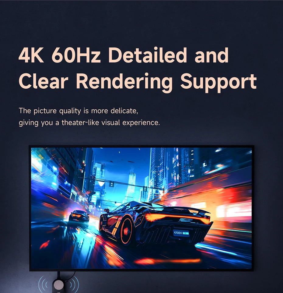 Hagibis Wireless HDMI-Compatible Display Dongle Adapter 4K@60Hz Wireless Extender for Laptop PC Smartphone HDTV Projector iOS - Intechlegent