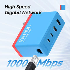 Hagibis Switch Dock 100W GaN Fast charger Power 4K HDMI-compatible RJ45 Docking station for Nintendo Switch ROG Ally 30W Laptop