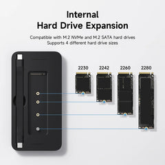 Hagibis 9 in 1 USB C HUB with M.2 NVMe/SATA SSD Enclosure 4K HDMI-compatible 100W PD USB 3.1 Docking station for Windows mac OS - Intechlegent