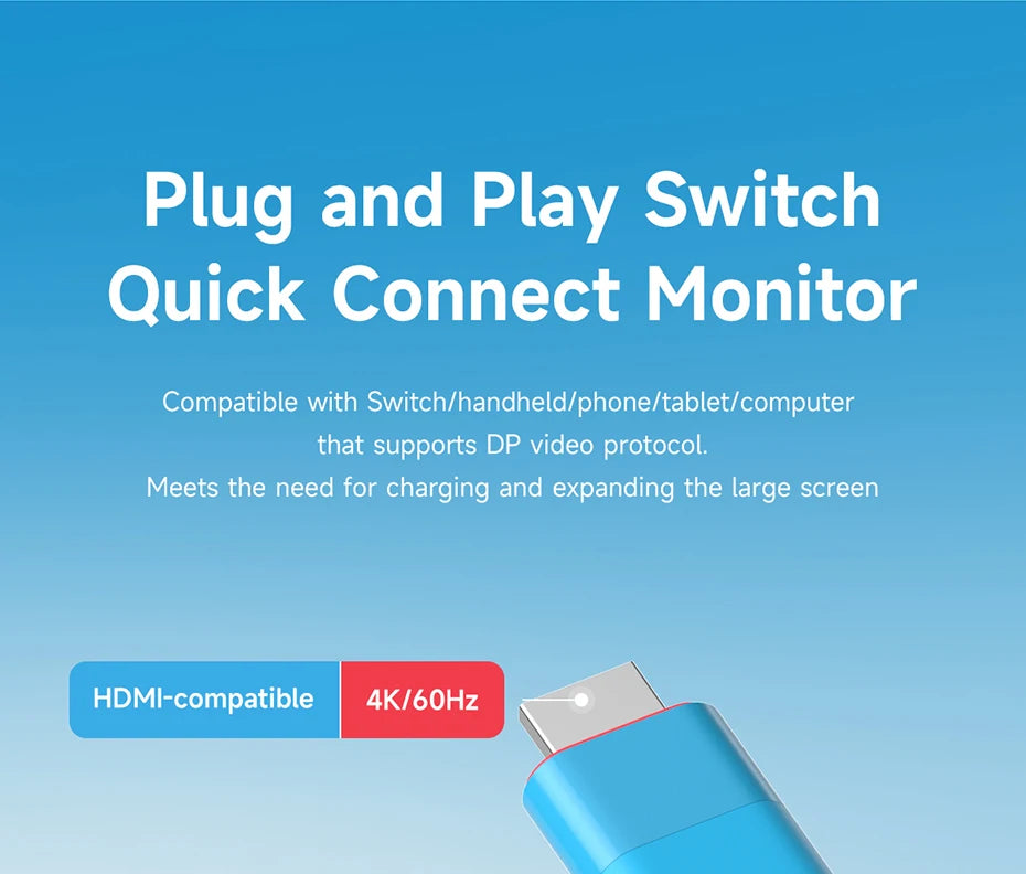 Hagibis Switch Dock for Nintendo Switch/OLED USB C to HDMI-Compatible Cable Adapter 4K60Hz 100W PD for Laptop SteamDeck ROG Ally