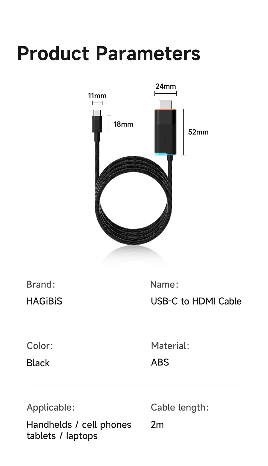 Hagibis Switch 2 Dock for Nintendo Switch/Switch2/OLED 4K@60Hz USB C to HDMI Cable Adapter 100W PD Power Supply for Laptops ROG