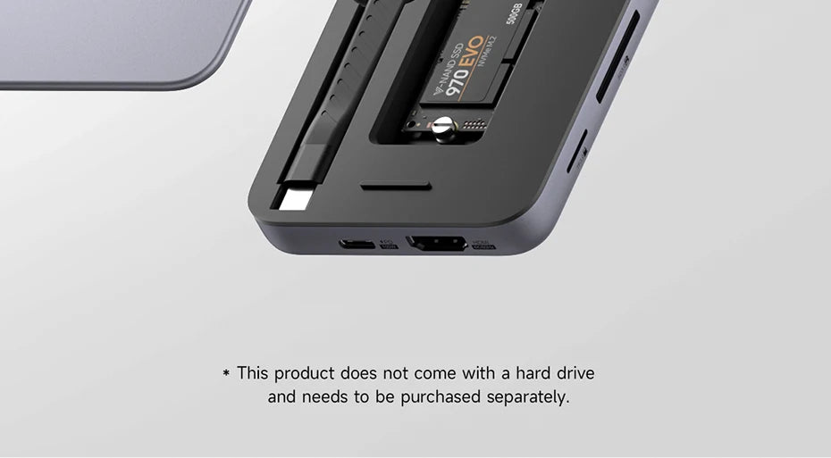 Hagibis 9 in 1 USB C HUB with M.2 NVMe/SATA SSD Enclosure 4K HDMI-compatible 100W PD USB 3.1 Docking station for Windows mac OS - Intechlegent