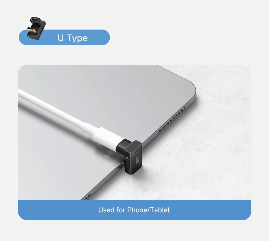 Hagibis USB C to C Adapter 90 Degree Right Angle Converter 80Gbps USB4 Data Cable Extension for Thunderbolt 5/4 iPhone 17 Laptop