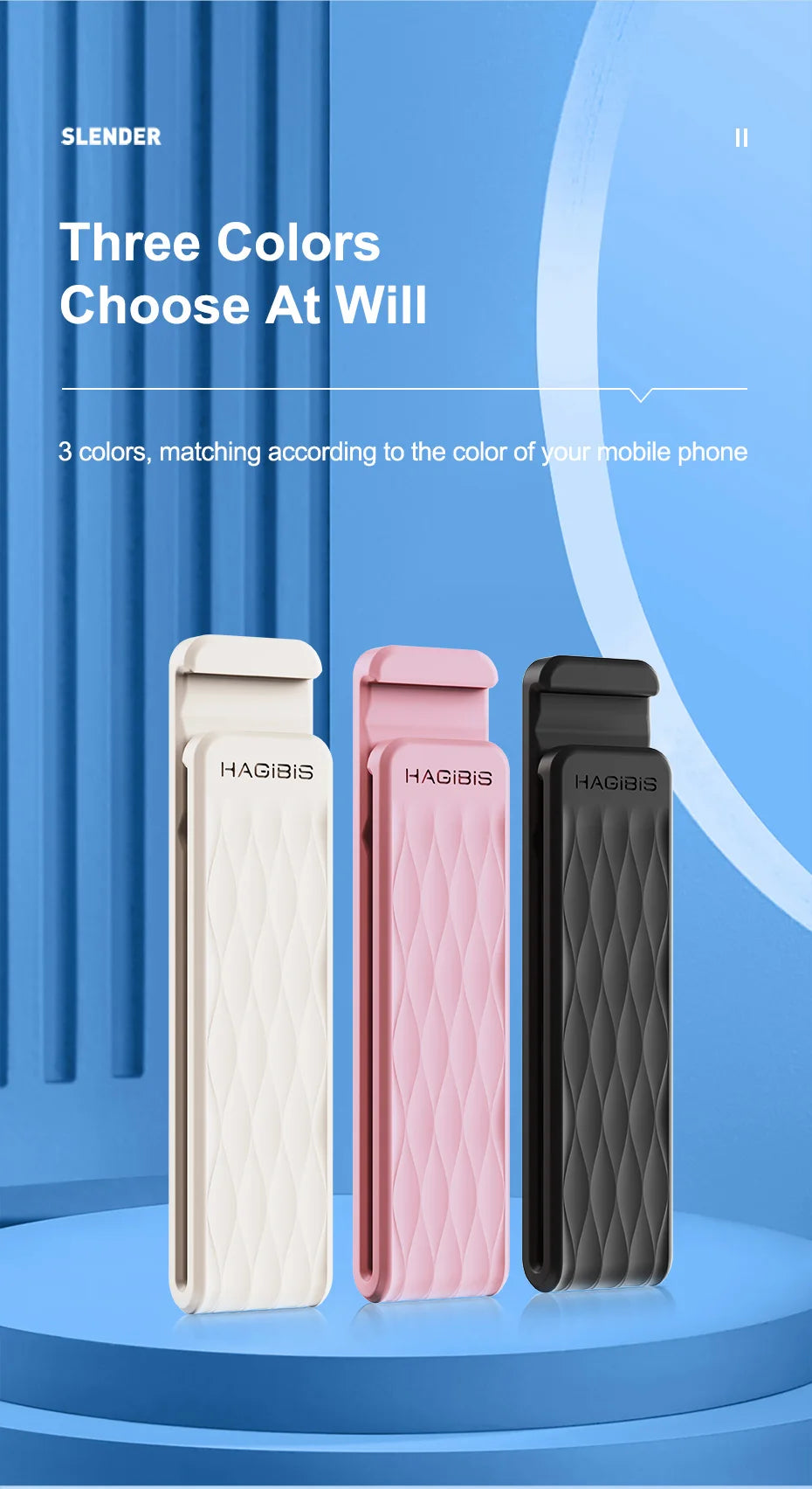 Hagibis Phone Grip Strap Stand Cell Phone Wristband Finger Holder Portable Universal Foldable Kickstand for Most Smartphones - Intechlegent