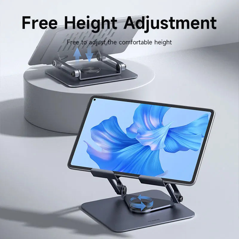 Hagibis 360° Rotating Tablet Stand Adjustable Tablet Holder Dual Rod Support Aluminum Foldable Cradle for iPad Pro Switch ROG - Intechlegent