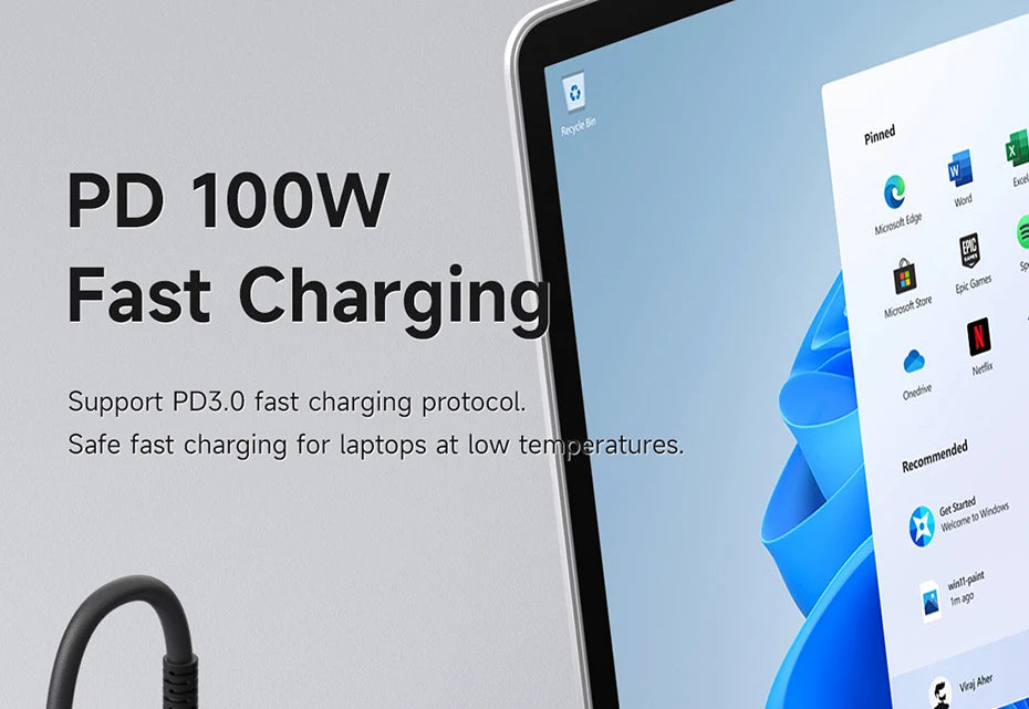 Hagibis USB C Hub With LCD Display Type C Multiport Adapter 4K HDMI-Compatible 100W PD Gigabit Ethernet For Macbook Pro iPad HP - Intechlegent