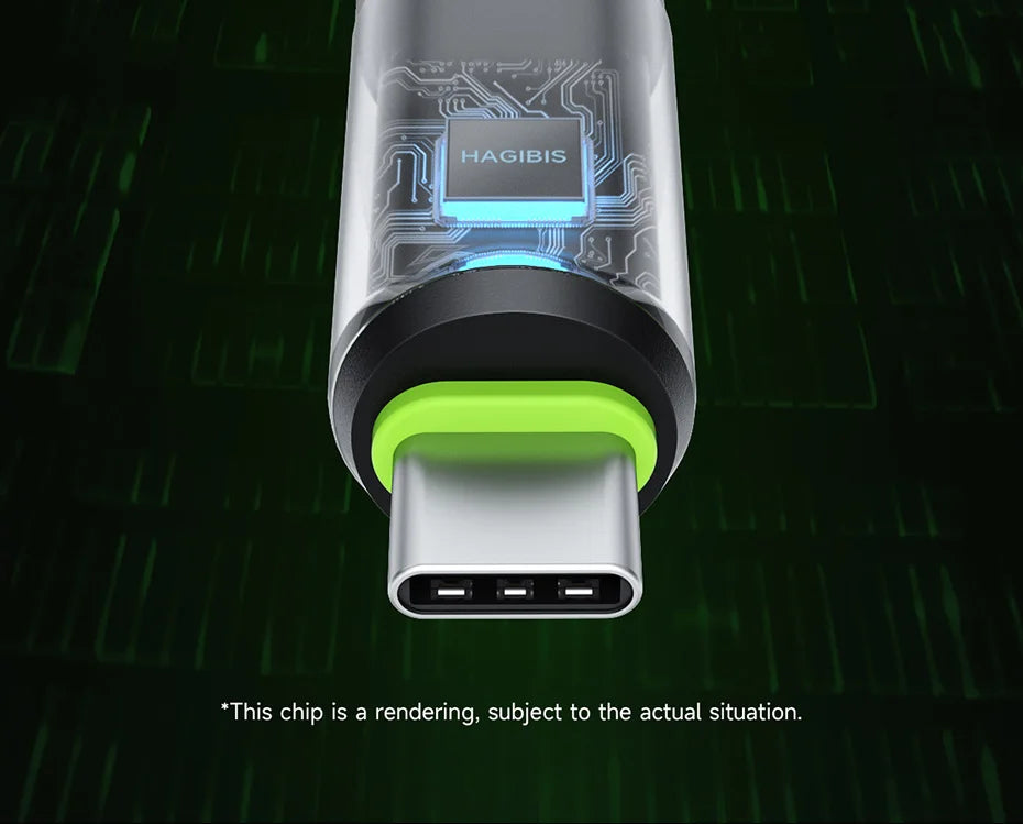 Hagibis Short USB C to USB C Cable PD 240W 40Gbps Fast Charging Cord With LED Display Compatible with Thunderbolt 4/3 iPhone 16 - Intechlegent