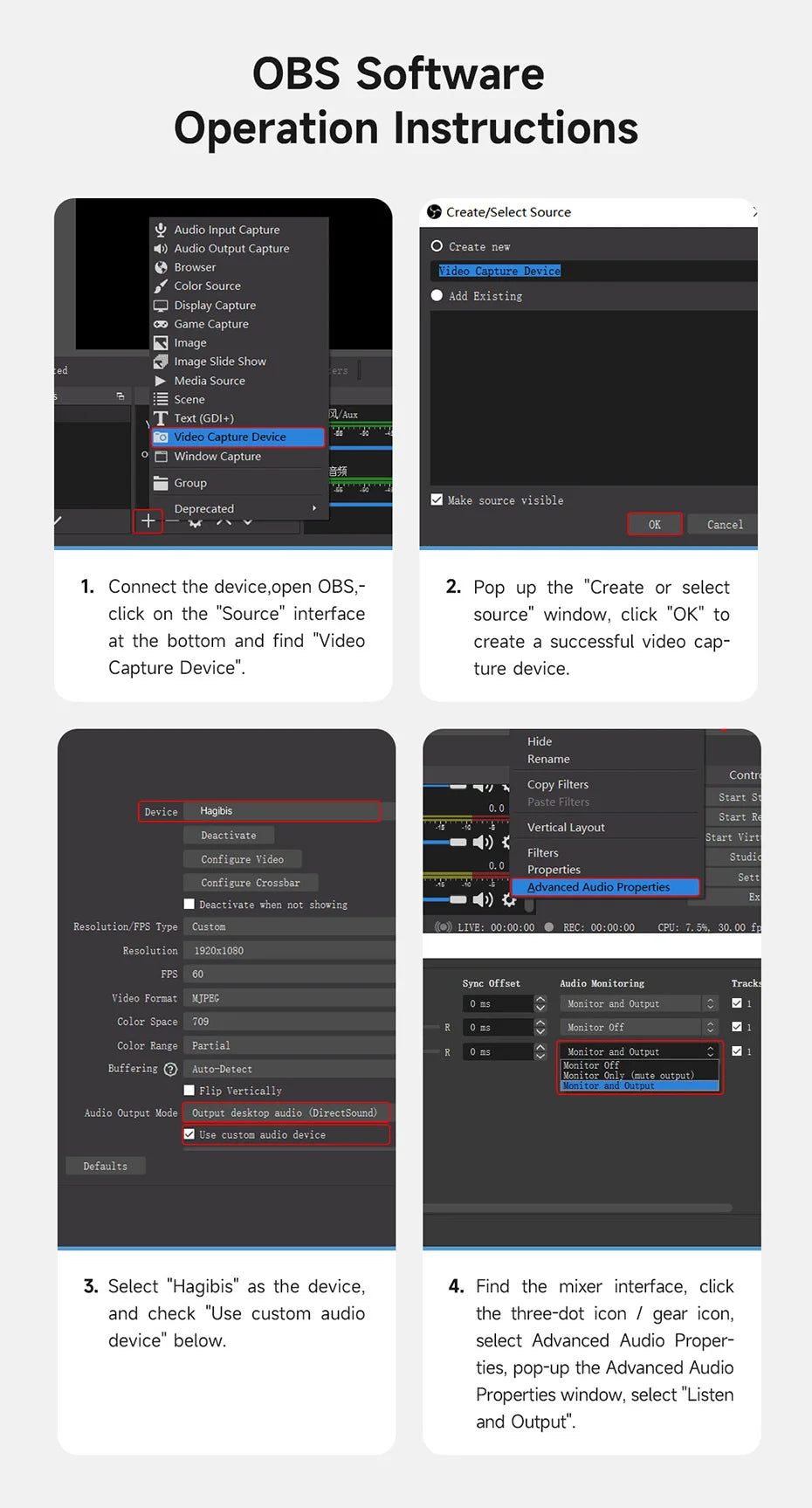 Hagibis 4K@60Hz Video Capture Card Streaming and Gaming 4K 60FPS HDR VRR RGB Passthrough PD 100W for PS5/4 Xbox Switch Camera PC