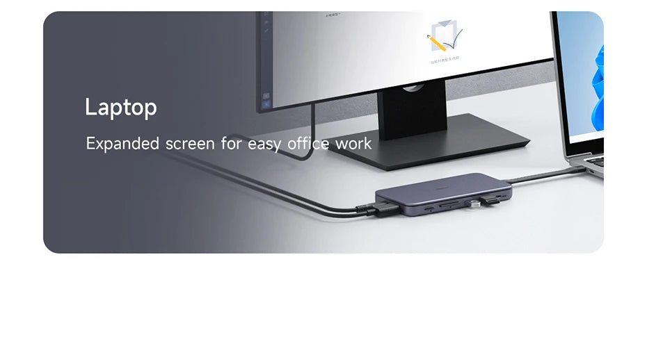 Hagibis 9 in 1 USB C HUB with M.2 NVMe/SATA SSD Enclosure 4K HDMI-compatible 100W PD USB 3.1 Docking station for Windows mac OS - Intechlegent