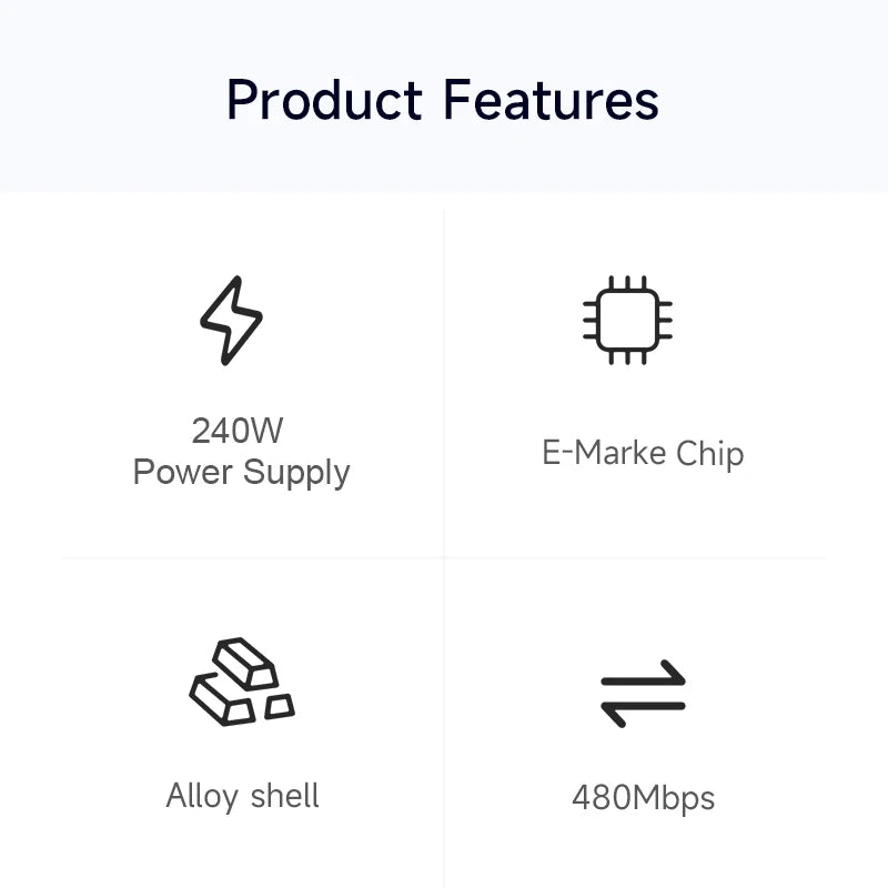 Hagibis 240W USB Type C Cable PD 3.1 Fast Charging Type C to Type C line for MacBook Pro Air PS4/5 iPhone 17 Switch iPad Samsung