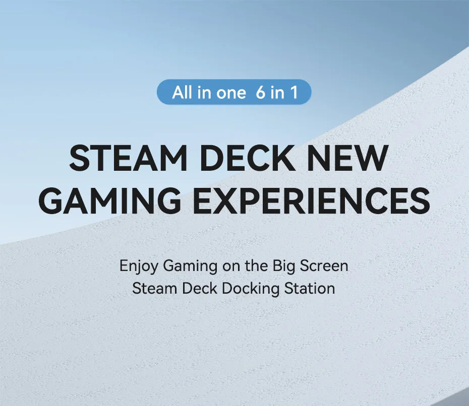 Hagibis 6 in 1 Steam Deck Docking Station Dock Holder Hub OLED USB C to RJ45 4K60HZ HDMI Fast Charging Base Handheld Accessories