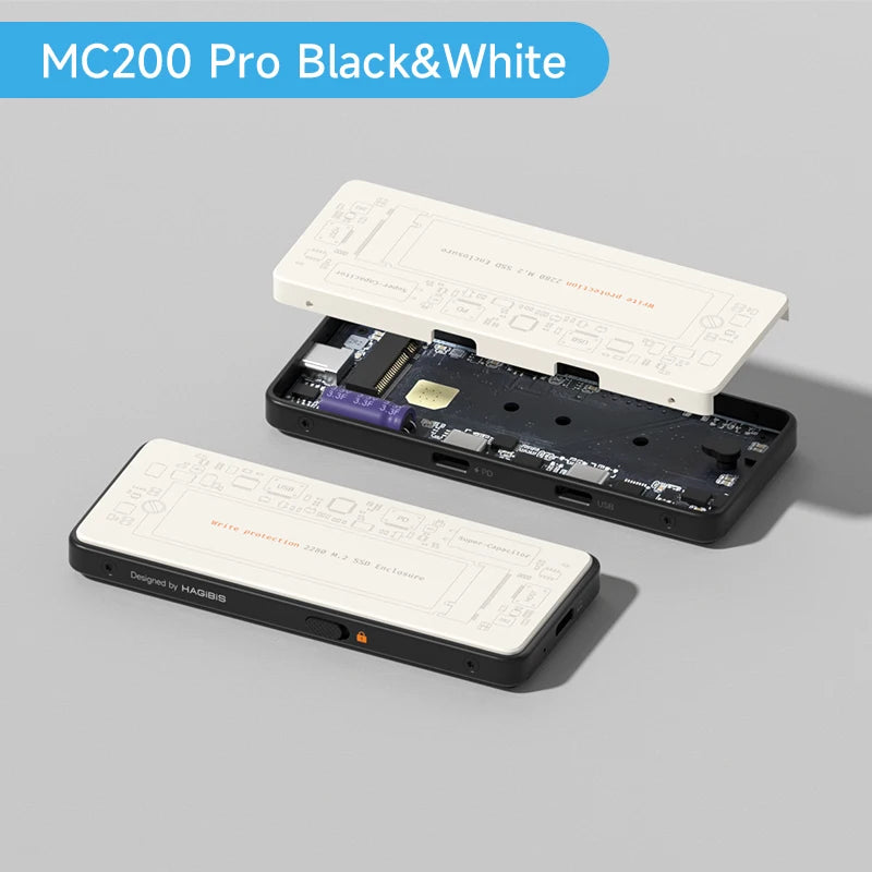 Hagibis M.2 NVMe SSD Enclosure Write Protect USB C 3.2 Gen2 to NVMe PCI-E M.2 SSD Case With 100W PD for iPhone 16 15 Pro MacBook - Intechlegent