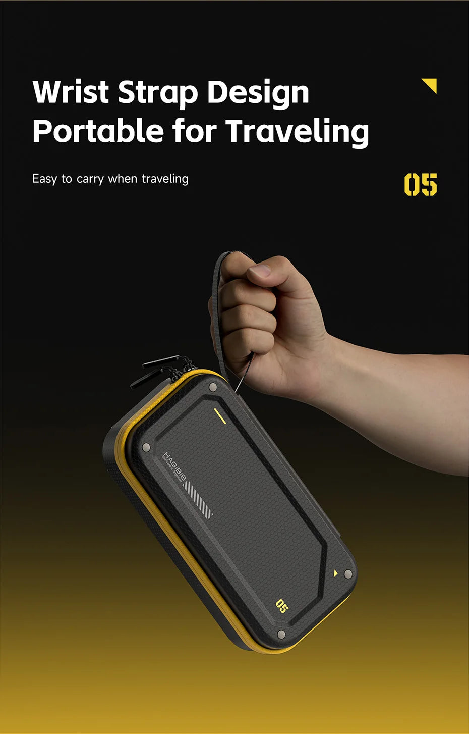 Hagibis Electronic Organizer Traveling Case Bag EVA Hardshell PU Portable Carrying Pouch for Mouse Charger Cables Accessories